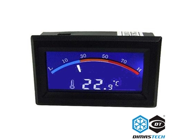 Temperature Sensor Fittings 2x1/4G Display Blue